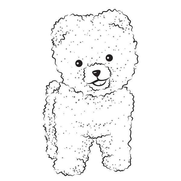 Cute Fluffy Teacup Pomeranian Dog Standing Clipart Vector Illustration — Stockový vektor
