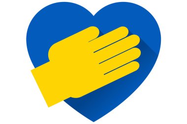 Ukrayna bayrağı gönlünü verdi