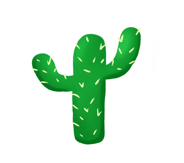 Ensemble de cactus, cactus décoratifs en pots agréable ensemble de cactus dessin animé ensemble icône cactus avec fleur — Photo