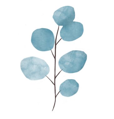 Dekorasyon için suluboya yeşil yapraklar, kartpostallar. Benzerlikler ve desenler. Doğa Bitkileri