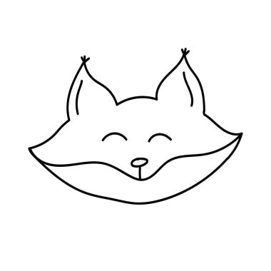 Vektör illüstrasyonu Karalama Çeşitli Elementler Hayvanları Bitki Örnekleri, Şirin çizimler