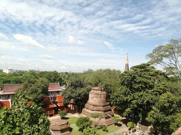 Vista Cidade Marco Mais Famoso Templo Antigo Pela Manhã — Fotografia de Stock