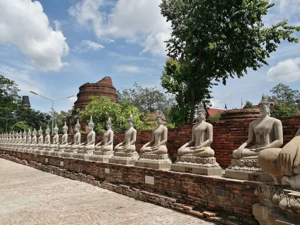 Ősi Vallási Szobrok Buddhizmus Koncepció — Stock Fotó