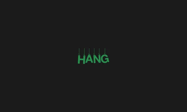 Hang Logo Ontwerp Met Negatief Ruimte Effect Voor Illustratie Gebruik — Stockvector