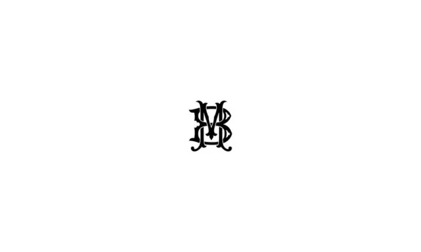 Letters Logo Ontwikkeling Met Negatieve Space Effect Voor Illustratie — Stockvector