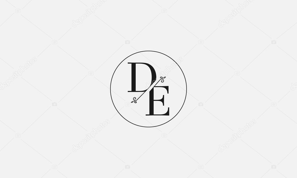 LETTERS DE LOGO DESIGN WITH NEGATIVE SPACE EFFECT FOR ILLUSTRATION USE