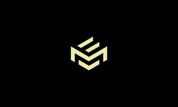 Letters Logo Ontwerp Met Negatieve Space Effect Voor Illustratie Gebruik — Stockvector
