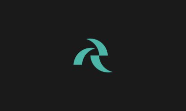 R harfi, negatif uzay efektli DESIGN.