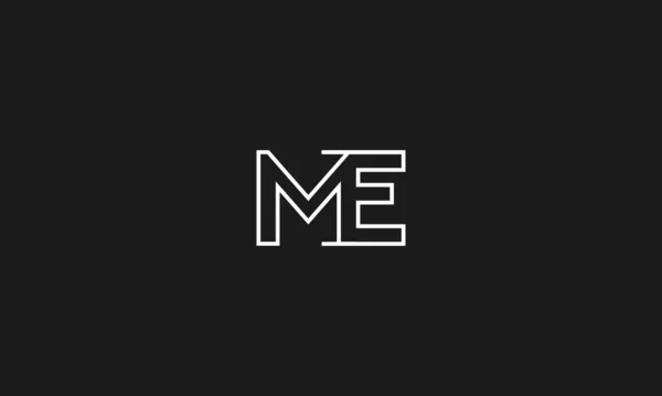 Lettres Moi Logo Design Avec Effet Espace Négatif Pour Utilisation — Image vectorielle