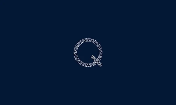 用于移民用途的带有近地空间效果的字母Q Logo设计 — 图库矢量图片