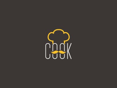 MUSTACHE İkonuyla harf pişirme logosu