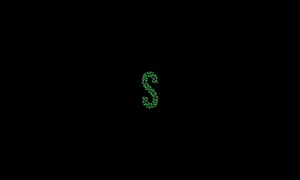 Leter Logo Ontwikkeling Met Negatieve Space Effect Voor Illustratie — Stockvector
