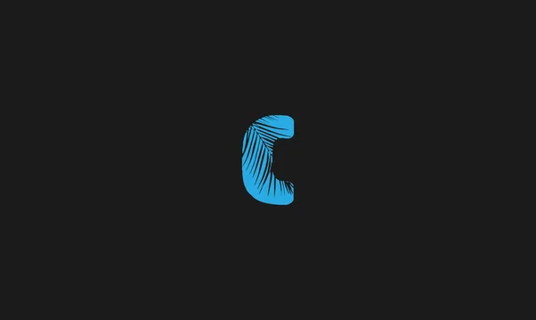 Літер Palm Logo Design Withive Space Effect Illustration Use — стоковий вектор