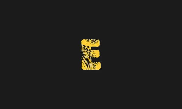 Letter Palm Logo Design Com Efeito Espaço Negativo Para Utilização — Vetor de Stock