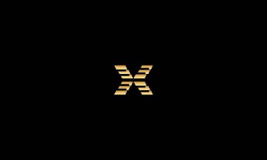 X harfi logosu, çarpıcı madde kullanımı için negatif uzay etkisine sahip.