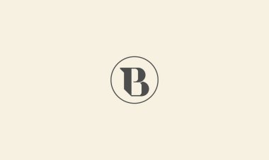 Harfler BP logosu Negatif Uzay Kullanımı Etkisi ile DESİJN