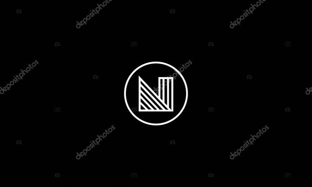 LETTER N LOGO DESIGN WITH NEGATIVE SPACE EFFECT FOR ILLUSTRATION USE