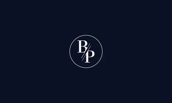 Harfler BP logosu Negatif Uzay Kullanımı Etkisi ile DESİJN