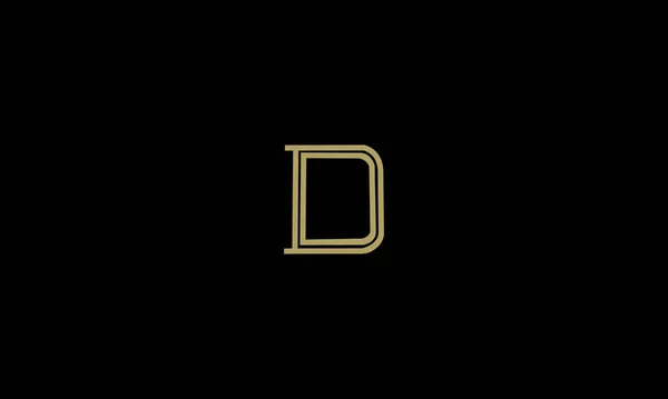 イラスト用のユニークでスタイリッシュな形状の文字Dロゴ — ストックベクタ