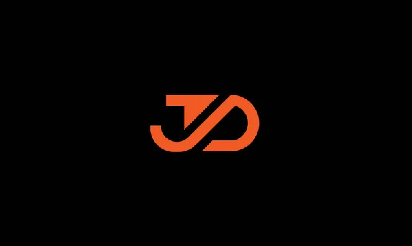 Letters Logo Design Mit Negativem Space Effekt Für Illustrationsverwendung — Stockvektor