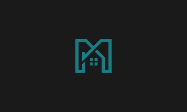 Logo Lettera Con Immobiliare Uso Illustrativo — Vettoriale Stock