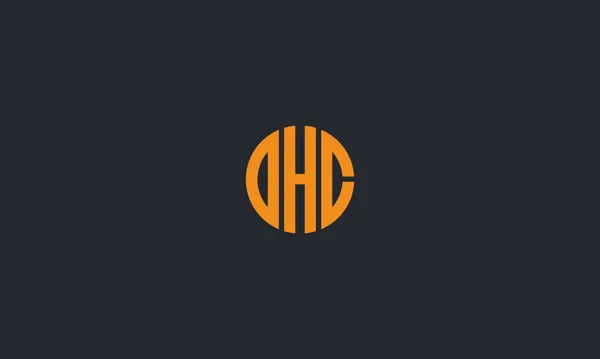 Letters Ohc Logo Design Mit Negativem Space Effekt Für Illustrationsverwendung — Stockvektor