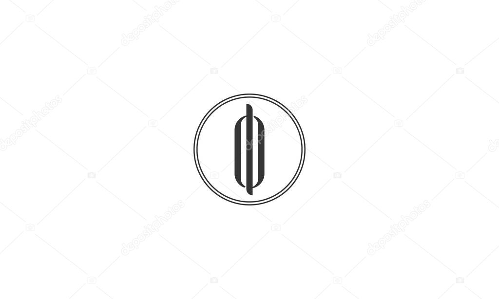 LETTERS OL LOGO DESIGN WITH NEGATIVE SPACE EFFECT FOR ILLUSTRATION USE