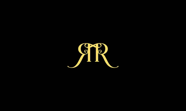 Resim kullanımı için negatif boşluk efektli rr logo tasarımı harfleri