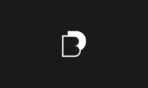 带有虚拟空间效果的Logo设计和集成使用的字母B和D Logo — 图库矢量图片