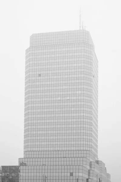 Torre Azul Varsovia Envuelta Por Niebla Imagen Blanco Negro —  Fotos de Stock