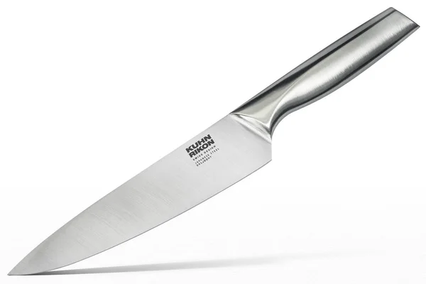 Studio Shot Kuhn Rikon Stainless Steel Chef Kitchen Knife Swiss — Foto de Stock