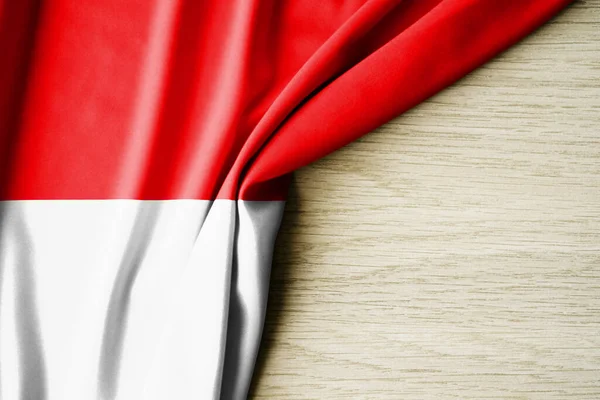 Indonesien Flag Stof Mønster Flag Indonesien Illustration Med Bagplads Til - Stock-foto