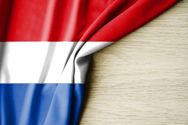 Nederlandse Vlag Stofpatroon Vlag Van Nederland Illustratie Met Achterruimte Voor — Stockfoto