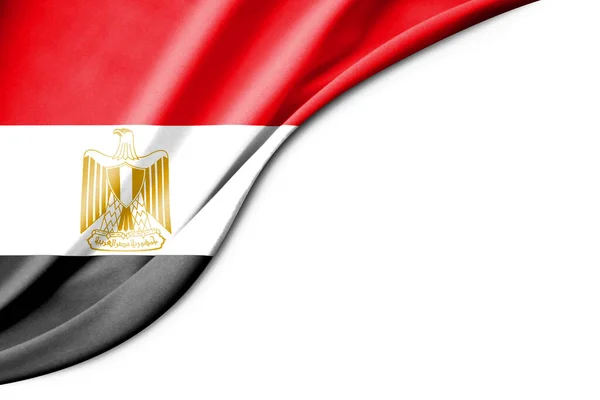 エジプトの旗 3Dイラスト テキストの背景に白いスペースがあります クローズアップビュー — ストック写真