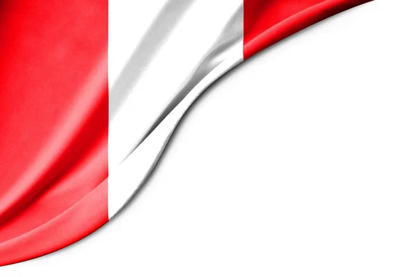 Bandiera Perù Illustrazione Con Spazio Sfondo Bianco Testo Vista Vicino — Foto Stock