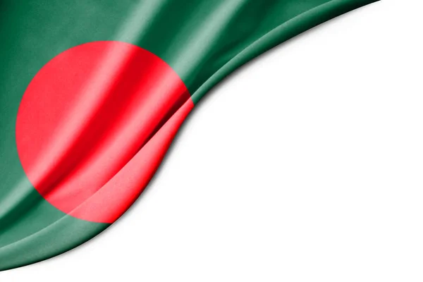 Bangladesh Flag Illustration White Background Space Text Close View — Stock Photo, Image