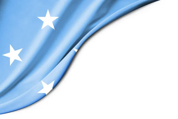 Bandera Los Estados Federados Micronesia Ilustración Con Espacio Fondo Blanco — Foto de Stock