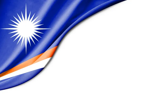 Bandera Marshall Islands Ilustración Con Espacio Fondo Blanco Para Texto — Foto de Stock