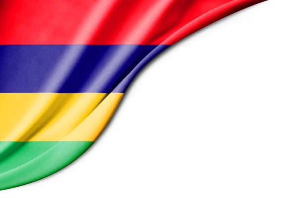 Mauritius Flagge Illustration Mit Weißem Hintergrundraum Für Text Nahaufnahme — Stockfoto