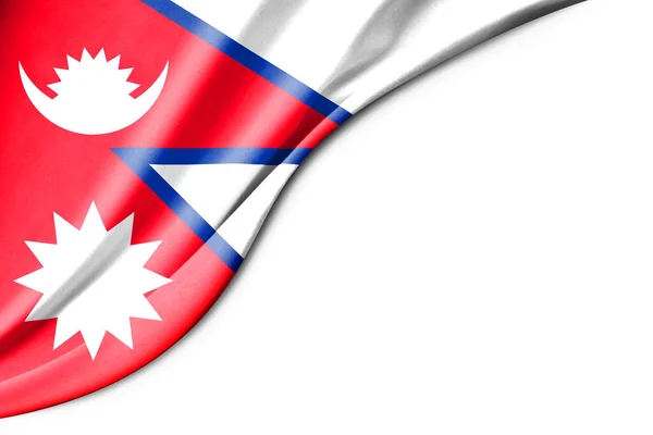 Σημαία Νεπάλ Εικόνα Λευκό Φόντο Για Κείμενο Κλείσιμο Προβολής — Φωτογραφία Αρχείου