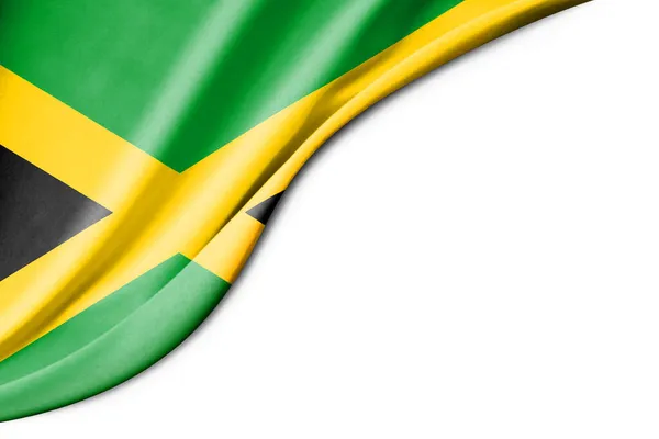 Bandeira Jamaica Ilustração Com Espaço Fundo Branco Para Texto Vista — Fotografia de Stock