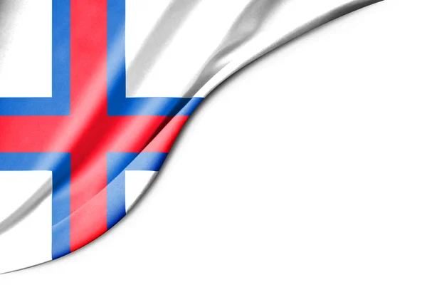 Flaga Wysp Owczych Ilustracja Białym Tłem Dla Tekstu Widok Bliska — Zdjęcie stockowe