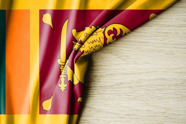 Srí Lanka Zászló Srí Lanka Szövet Mintás Zászlója Illusztráció Van — Stock Fotó