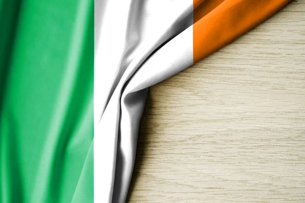 Írország Zászlaja Írország Szövet Mintás Zászlója Illusztráció Van Egy Kis — Stock Fotó