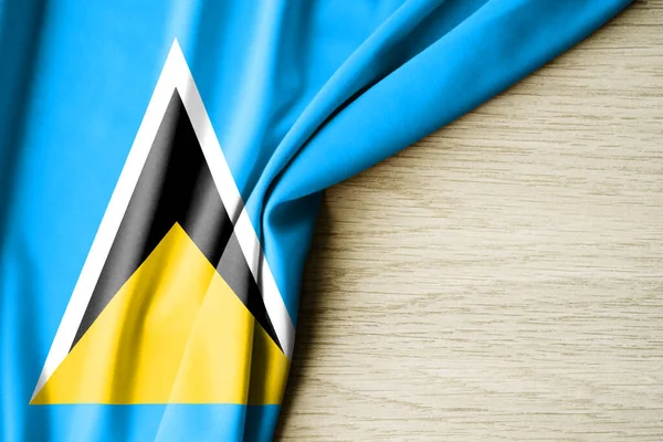 Saint Lucia Flaggan Tyg Mönster Flagga Saint Lucia Illustration Med — Stockfoto