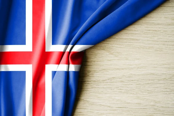 Bandiera Islanda Bandiera Modello Tessuto Dell Islanda Illustrazione Con Spazio — Foto Stock