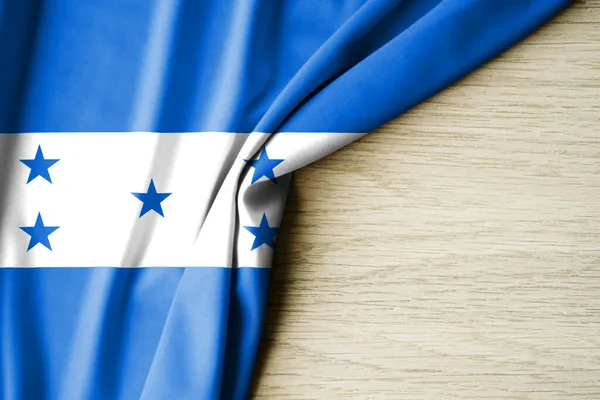 Flaga Hondurasu Flaga Wzorów Tkanin Hondurasu Ilustracja Tylną Przestrzenią Tekst — Zdjęcie stockowe