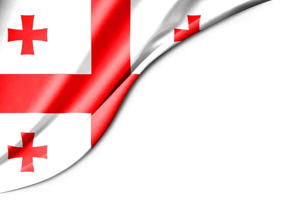 Bandeira Geórgia Ilustração Com Espaço Fundo Branco Para Texto Vista — Fotografia de Stock