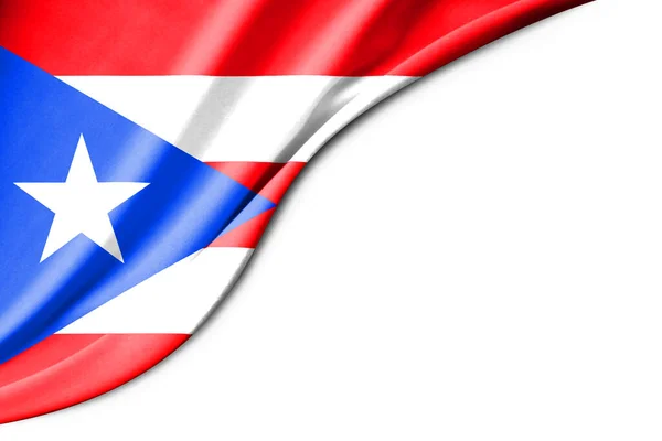 Flaga Portoryko Ilustracja Białym Tłem Dla Tekstu Widok Bliska — Zdjęcie stockowe