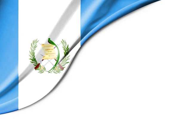 Guatemala Flagga Illustration Med Vit Bakgrund Utrymme För Text Närbild — Stockfoto